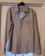 Chemise blanc bleu brun lignée L, Enlèvement ou Envoi, Porté, Bleu, Tour de cou 41/42 (L)