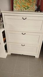 Commode blanche Ikea, 3 ou 4 tiroirs, 25 à 50 cm, Enlèvement, Utilisé