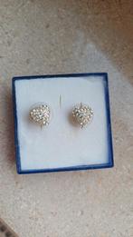 Boucles d'oreilles Swarovski en forme de cœur, Puces ou Clous, Enlèvement ou Envoi, Comme neuf, Blanc
