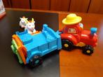 Jouet tracteur  avec remorque Vtech et 2 chèvres, Enfants & Bébés, Comme neuf, Enlèvement ou Envoi