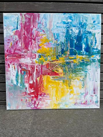 Kleurrijk nieuw abstract schilderij Mk Art beschikbaar voor biedingen