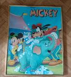vintage Disney Mickey poster ingekaderd, Ophalen of Verzenden, Gebruikt