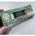L'Oréal Paris Pure Clay Gezichtsmasker - 3x 10 ml masker, Ophalen of Verzenden, Nieuw, Gehele gezicht, Verzorging