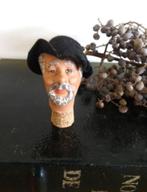 Rare: bouchon de bouteille tête de Santon de Provence, Collections, Statues & Figurines, Humain, Utilisé, Enlèvement ou Envoi