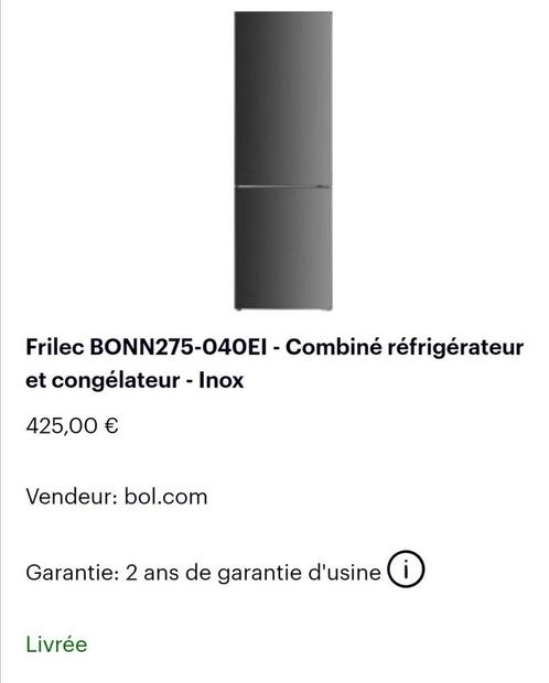 Frilec BONN275-040EI koel-vriescombinatie, Elektronische apparatuur, Koelkasten en IJskasten, Zo goed als nieuw, Ophalen of Verzenden