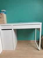 Witte bureau uit IKEA Micke 105 x 50, Enlèvement, Utilisé, Bureau