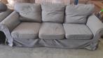 canapé/fauteuil 3 places tissu gris, Banc droit, 200 à 250 cm, Utilisé, Trois personnes