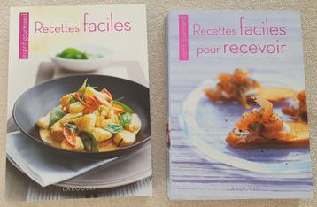 Recettes faciles + Recettes pour recevoir - Larousse - NEUF beschikbaar voor biedingen