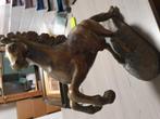 Mooi groot bronzen paard in brons hoogte36cm.br.30cm., Ophalen of Verzenden, Zo goed als nieuw, Paard