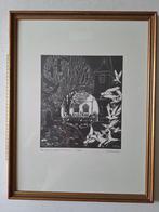 Houtsnede G. Van Doorslaer "De meeuwen werden er tot raven.., Antiek en Kunst, Kunst | Etsen en Gravures, Ophalen