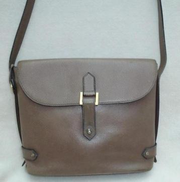sac à bandoulière Delvaux vintage vison (beige marron-vert), Enlèvement ou Envoi, Utilisé, Beige, Sac à main