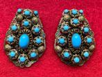 Paar vintage clipoorbellen, Handtassen en Accessoires, Antieke sieraden, Ophalen of Verzenden, Overige materialen, Oorbellen