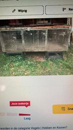 HOUTEN GROTE BREDE KWEEKBAK VAN 1.50M NU 70 EURO, Dieren en Toebehoren, Ophalen, Gebruikt, Hout, Vogelkooi