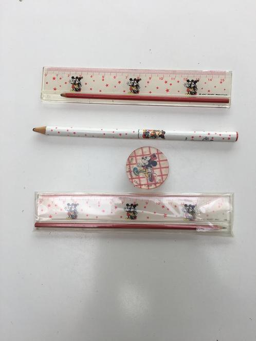 Mickey en Minnie Mousse schrijfwaren jaren’80, Verzamelen, Disney, Zo goed als nieuw, Pen, Potlood of Stift, Mickey Mouse, Ophalen of Verzenden