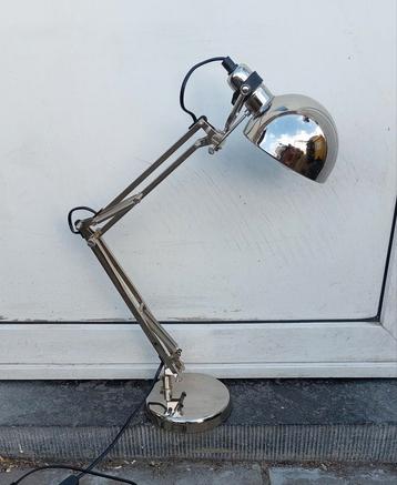 2 lampes Forsa Ikea, Enlèvement ou Envoi, Comme neuf, Métal, Rétro vintage chromé