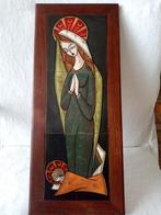 Plaque céramique religieuse  Bouffioulx art déco période 52c, Antiquités & Art, Enlèvement ou Envoi