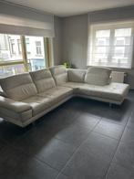 Hoeksalon beige, Huis en Inrichting, Ophalen, Gebruikt, Leer