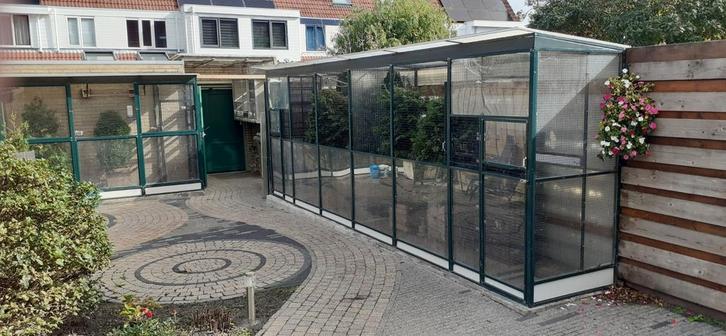 Volière met Voorzetramen, Dieren en Toebehoren, Vogels | Hokken en Kooien, Zo goed als nieuw, Volière, Aluminium, Ophalen