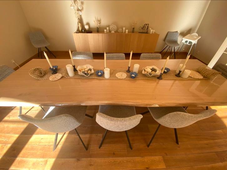 Grande table en chene naturel - comme neuve, Huis en Inrichting, Tafels | Eettafels, Ophalen