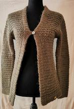 Kaki gilet Terre Bleu maat S 29% mohair nieuwstaat, Ophalen, Terre Bleue, Nieuw, Maat 36 (S)