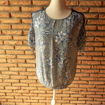 (117) -blouse femme t.XXL bleu blanc beschikbaar voor biedingen