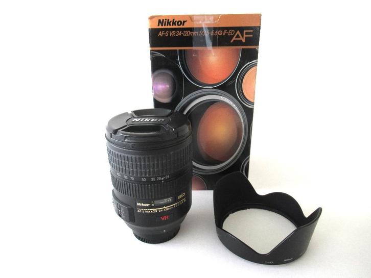 Nikon Zoomlens AF-S VR 24-120mm f/3,5-5,6G IF-ED, Audio, Tv en Foto, Foto | Lenzen en Objectieven, Zo goed als nieuw, Telelens