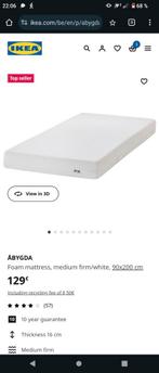 ÅBYGDA Foam mattress, medium firm/white, 90x200 cm Nieuwe 80, Nieuw, Ophalen of Verzenden