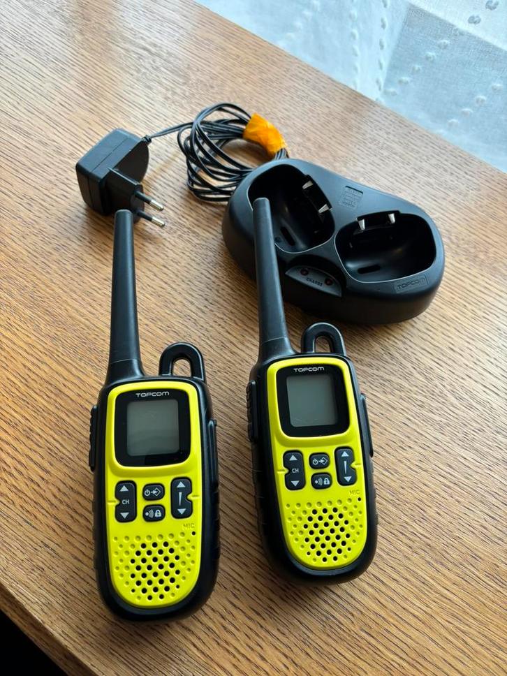TOPCOM PMR446 Walkie Talkie Set 2 + Charging Dock, Télécoms, Talkies-walkies & Walkies-talkies, Comme neuf, Enlèvement