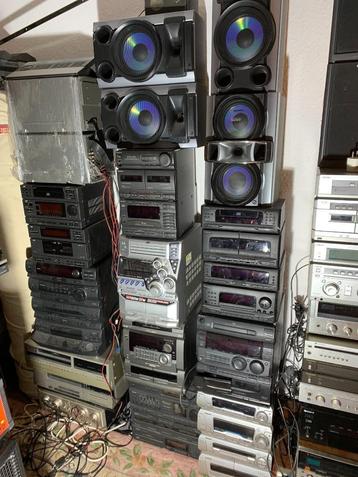 Grand lot de matériel Audio, Chaîne hifi, Haut parleur, Cd disponible aux enchères