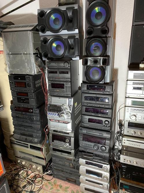 Grand lot de matériel Audio, Chaîne hifi, Haut parleur, Cd, TV, Hi-fi & Vidéo, Chaîne Hi-fi, Deck cassettes ou Lecteur-enregistreur de cassettes