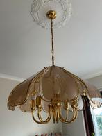 3x Lusters / hanglampen, Ophalen, Gebruikt, Glas, Bloemvormig, tulp