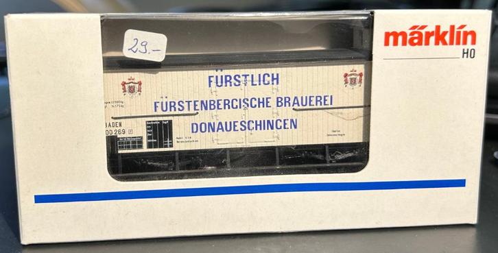2963. H0 Märklin overdekte auto met doos., Hobby en Vrije tijd, Modeltreinen | H0, Nieuw, Wagon, Märklin, Ophalen of Verzenden