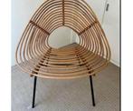 Rotan designstoel, H. Broekhuizen voor Rohé Noordwolde, Huis en Inrichting, Stoelen, Ophalen, Riet of Rotan, Zwart, Vintage
