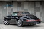 Porsche 911 / 964 Carrera 4 Cabrio Manueel Oldtimer, Auto's, 4 zetels, Cabriolet, Zwart, Leder