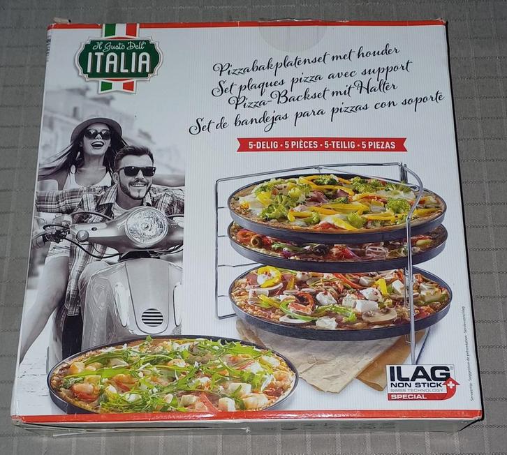 PIZZABAKPLATEN MET HOUDER, Huis en Inrichting, Keuken | Keukenbenodigdheden, Ophalen