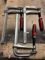 3 bessey lijmklemmen (sergeanten), Doe-het-zelf en Bouw, Gereedschap | Handgereedschap, Ophalen of Verzenden, Zo goed als nieuw