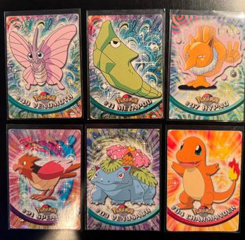 6 Pokémon Topps kaarten (1st print) beschikbaar voor biedingen