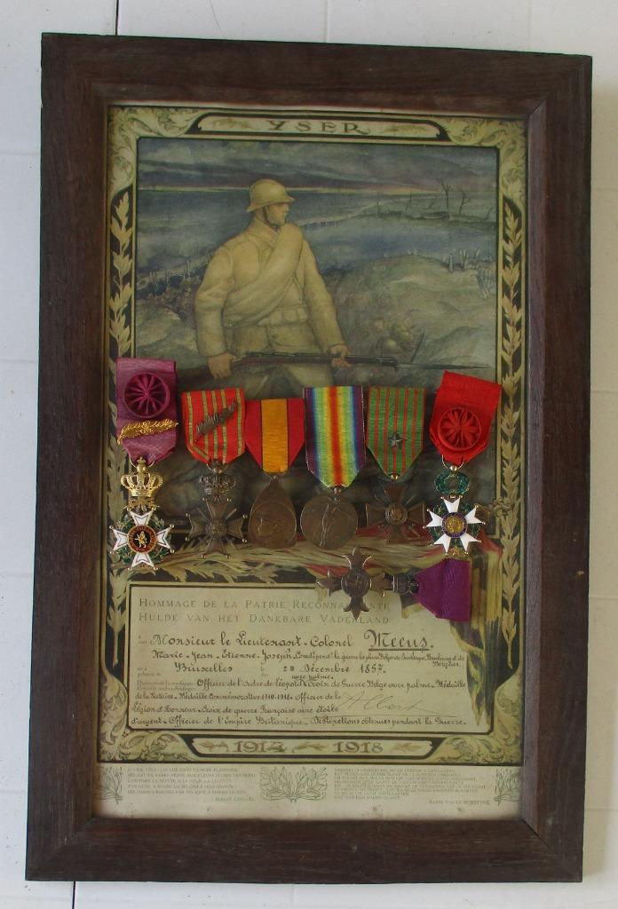 Zeldzame set van L-kolonel Meeus Comdt des Places de France, Verzamelen, Militaria | Algemeen, Landmacht, Lintje, Medaille of Wings