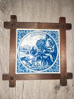 Tegel Delfts Blauw in houten kader., Enlèvement