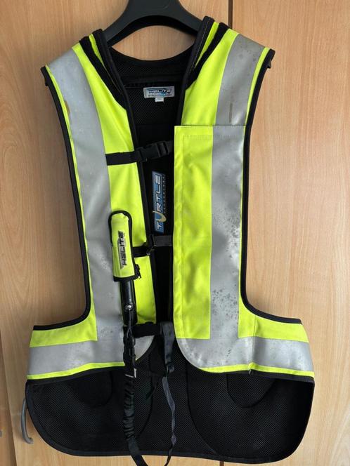 Gilet airbag HELITE Turtle jaune fluo (taille XL), Motoren, Kleding | Motorkleding, Overige typen, Tweedehands, Ophalen