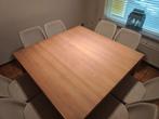 Teak tafel met 8 stoelen, Huis en Inrichting, Tafels | Eettafels, Ophalen, Gebruikt, Landelijk, Vijf personen of meer