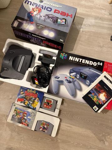 Nintendo 64 + 3 games zonder controllers beschikbaar voor biedingen