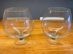 2 zeer grote cognac glazen op voet, Ophalen, Zo goed als nieuw, Overige typen