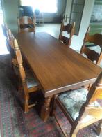 Eettafel met zes stoelen, Ophalen