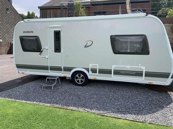 Caravane dethleffs, Caravans en Kamperen, Caravans, tot en met 5, Rondzit, Dethleffs, 2 aparte bedden, Frans bed, Omvormbare zithoek