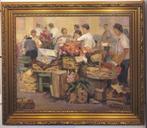 Joseph TILLEUX, markt in Menton, Ophalen of Verzenden