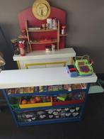 Speelgoedwinkel in hout met accessoires, Kinderen en Baby's, Speelgoed | Houten speelgoed, Meubelstuk of Keukentje, Zo goed als nieuw