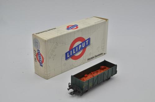 NMBS/SNCB Open bakwagen met lading (Liliput), Hobby en Vrije tijd, Modeltreinen | H0, Gebruikt, Wagon, Gelijkstroom of Wisselstroom