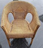 Prachtige fauteuil van bamboe, rotan en rieten met zitting, Tuin en Terras, Zo goed als nieuw, Ophalen