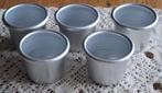 5 Kleine aluminium bakvormpjes, Overige materialen, -, -, Overige typen
